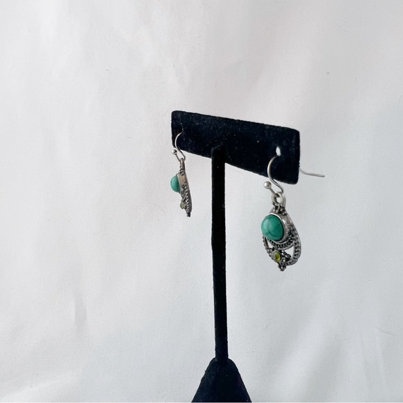 Boho Faux Turquoise Earrings - Picture 3 of 8